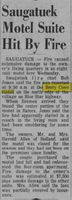 Berry Cove Motel - Oct 1969 Story On Fire